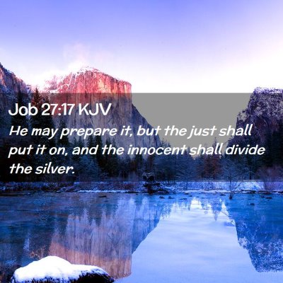 Picture 02 - Job 27:17 KJV - He may prepare it, but the just shall put it on, - Bible Verse Picture