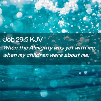 Picture 02 - Job 29:5 KJV - When the Almighty was yet with me, when my - Bible Verse Picture