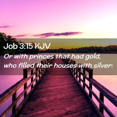 Picture 02 - Job 3:15 KJV - Or with princes that had gold, who filled their - Bible Verse Picture