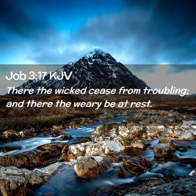 Picture 02 - Job 3:17 KJV - There the wicked cease from troubling; and there - Bible Verse Picture