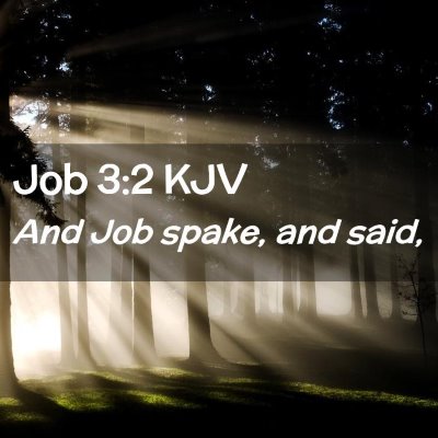 Picture 02 - Job 3:2 KJV - And Job spake, and - Bible Verse Picture