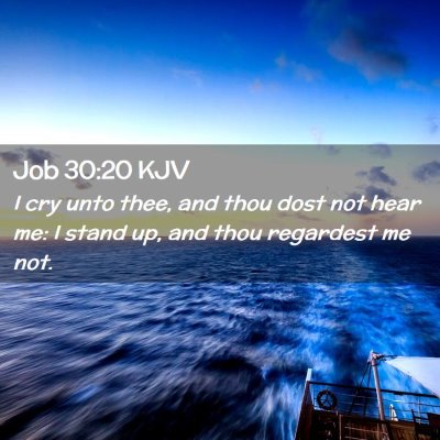 Picture 02 - Job 30:20 KJV - I cry unto thee, and thou dost not hear me: I - Bible Verse Picture