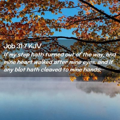Picture 02 - Job 31:7 KJV - If my step hath turned out of the way, and mine - Bible Verse Picture