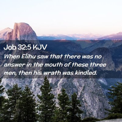 Picture 02 - Job 32:5 KJV - When Elihu saw that there was no answer in the - Bible Verse Picture