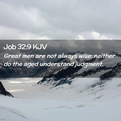 Picture 02 - Job 32:9 KJV - Great men are not always wise: neither do the - Bible Verse Picture