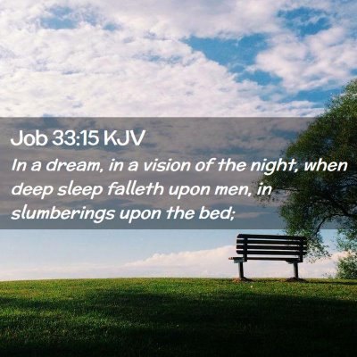 Picture 02 - Job 33:15 KJV - In a dream, in a vision of the night, when deep - Bible Verse Picture