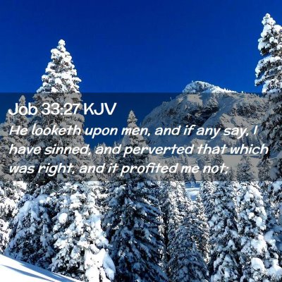 Picture 02 - Job 33:27 KJV - He looketh upon men, and if any say, I have - Bible Verse Picture