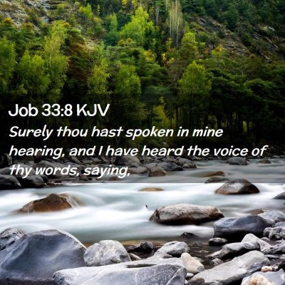 Picture 02 - Job 33:8 KJV - Surely thou hast spoken in mine hearing, and I - Bible Verse Picture