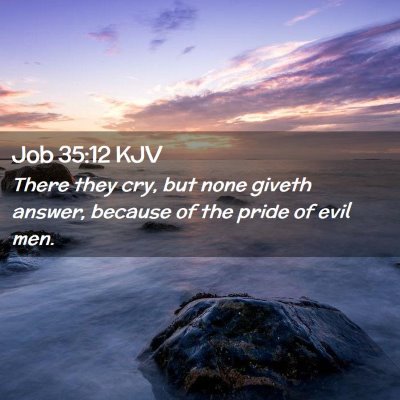 Picture 02 - Job 35:12 KJV - There they cry, but none giveth answer, because - Bible Verse Picture