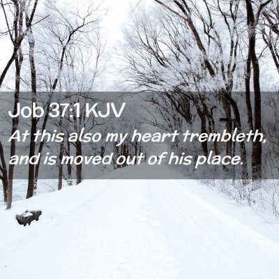 Picture 02 - Job 37:1 KJV - At this also my heart trembleth, and is moved out - Bible Verse Picture