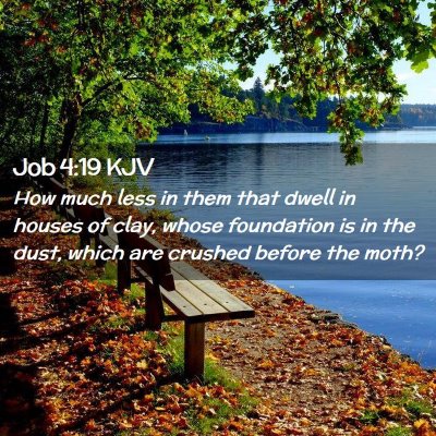 Picture 02 - Job 4:19 KJV - How much less in them that dwell in houses of - Bible Verse Picture