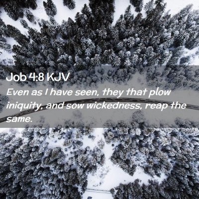 Picture 02 - Job 4:8 KJV - Even as I have seen, they that plow iniquity, and - Bible Verse Picture