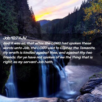 Picture 02 - Job 42:7 KJV - And it was so, that after the LORD had spoken - Bible Verse Picture
