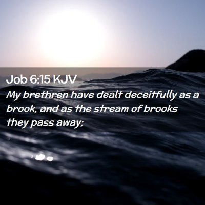 Picture 02 - Job 6:15 KJV - My brethren have dealt deceitfully as a brook, - Bible Verse Picture
