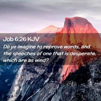 Picture 02 - Job 6:26 KJV - Do ye imagine to reprove words, and the speeches - Bible Verse Picture