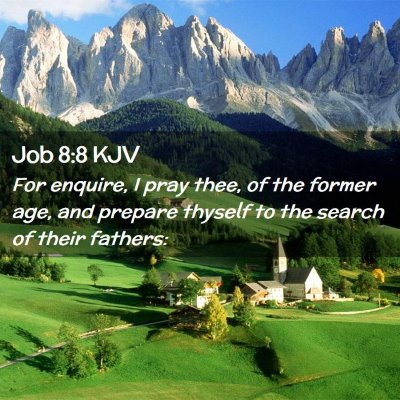 Picture 02 - Job 8:8 KJV - For enquire, I pray thee, of the former age, and - Bible Verse Picture