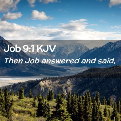 Picture 02 - Job 9:1 KJV - Then Job answered and - Bible Verse Picture