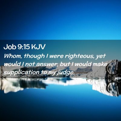 Picture 02 - Job 9:15 KJV - Whom, though I were righteous, yet would I not - Bible Verse Picture