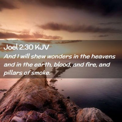 Picture 02 - Joel 2:30 KJV - And I will shew wonders in the heavens and in the - Bible Verse Picture