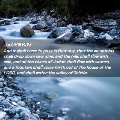 Picture 02 - Joel 3:18 KJV - And it shall come to pass in that day, that the - Bible Verse Picture