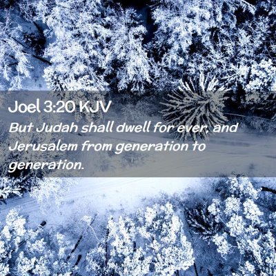 Picture 02 - Joel 3:20 KJV - But Judah shall dwell for ever, and Jerusalem - Bible Verse Picture