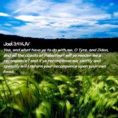 Picture 02 - Joel 3:4 KJV - Yea, and what have ye to do with me, O Tyre, and - Bible Verse Picture