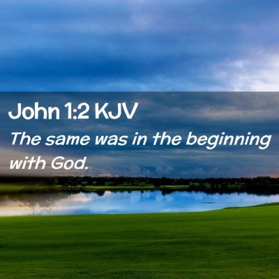 Picture 02 - John 1:2 KJV - The same was in the beginning with - Bible Verse Picture