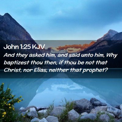 Picture 02 - John 1:25 KJV - And they asked him, and said unto him, Why - Bible Verse Picture