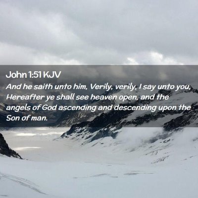 Picture 02 - John 1:51 KJV - And he saith unto him, Verily, verily, I say unto - Bible Verse Picture