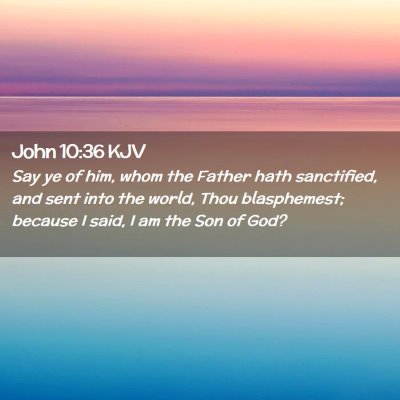 Picture 02 - John 10:36 KJV - Say ye of him, whom the Father hath sanctified, - Bible Verse Picture
