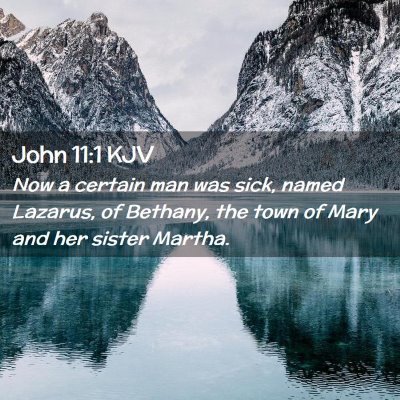 Picture 02 - John 11:1 KJV - Now a certain man was sick, named Lazarus, of - Bible Verse Picture