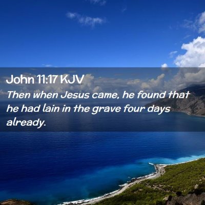 Picture 02 - John 11:17 KJV - Then when Jesus came, he found that he had lain - Bible Verse Picture
