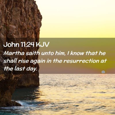 Picture 02 - John 11:24 KJV - Martha saith unto him, I know that he shall rise - Bible Verse Picture