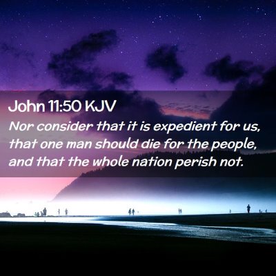 Picture 02 - John 11:50 KJV - Nor consider that it is expedient for us, that - Bible Verse Picture