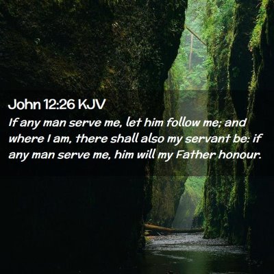 Picture 02 - John 12:26 KJV - If any man serve me, let him follow me; and where - Bible Verse Picture