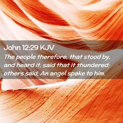 Picture 02 - John 12:29 KJV - The people therefore, that stood by, and heard - Bible Verse Picture