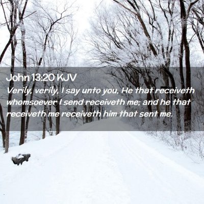 Picture 02 - John 13:20 KJV - Verily, verily, I say unto you, He that receiveth - Bible Verse Picture