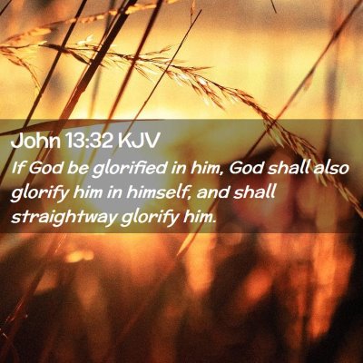 Picture 02 - John 13:32 KJV - If God be glorified in him, God shall also - Bible Verse Picture