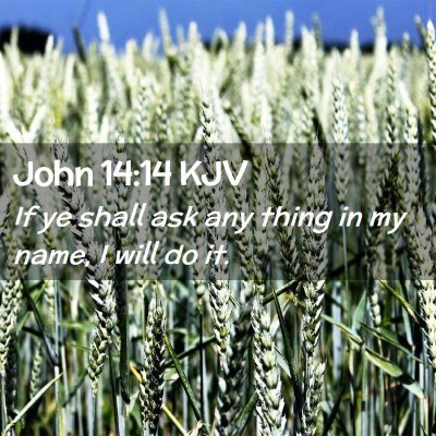 Picture 02 - John 14:14 KJV - If ye shall ask any thing in my name, I will do - Bible Verse Picture