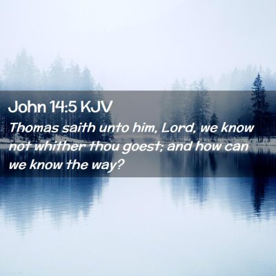 Picture 02 - John 14:5 KJV - Thomas saith unto him, Lord, we know not whither - Bible Verse Picture