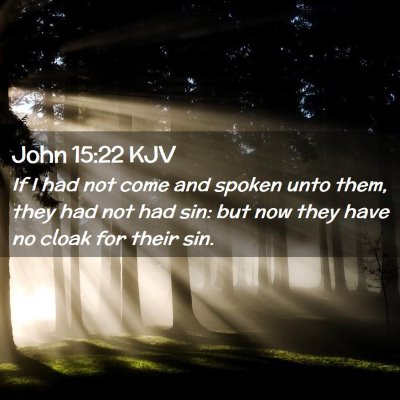 Picture 02 - John 15:22 KJV - If I had not come and spoken unto them, they had - Bible Verse Picture