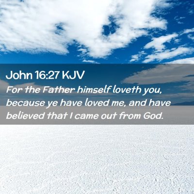 Picture 02 - John 16:27 KJV - For the Father himself loveth you, because ye - Bible Verse Picture