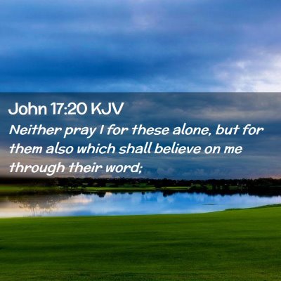 Picture 02 - John 17:20 KJV - Neither pray I for these alone, but for them also - Bible Verse Picture