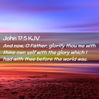 Picture 02 - John 17:5 KJV - And now, O Father, glorify thou me with thine own - Bible Verse Picture