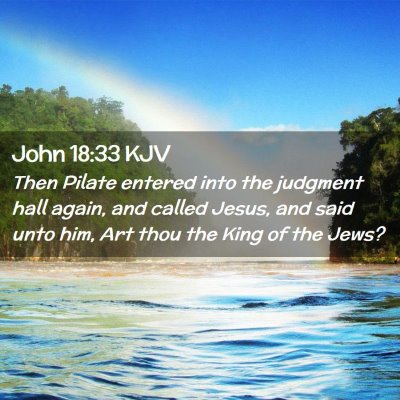 Picture 02 - John 18:33 KJV - Then Pilate entered into the judgment hall again, - Bible Verse Picture