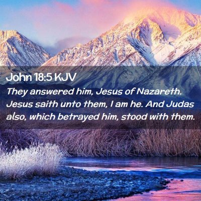 Picture 02 - John 18:5 KJV - They answered him, Jesus of Nazareth. Jesus saith - Bible Verse Picture