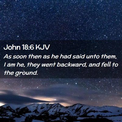 Picture 02 - John 18:6 KJV - As soon then as he had said unto them, I am he, - Bible Verse Picture