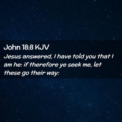 Picture 02 - John 18:8 KJV - Jesus answered, I have told you that I am he: if - Bible Verse Picture
