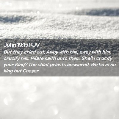 Picture 02 - John 19:15 KJV - But they cried out, Away with him, away with him, - Bible Verse Picture