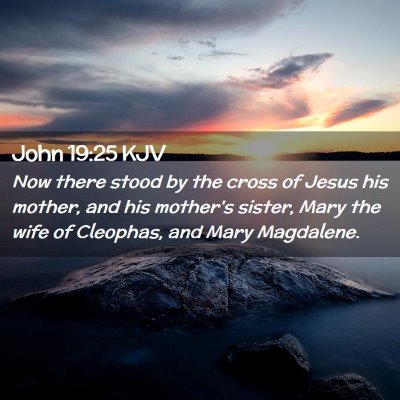 Picture 02 - John 19:25 KJV - Now there stood by the cross of Jesus his mother, - Bible Verse Picture